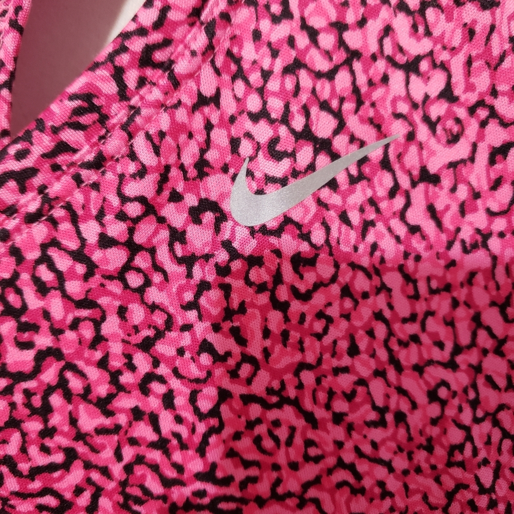 Nike Drifit Pink Cheetah Print Racer Back Tank Large - Picture 4 of 12